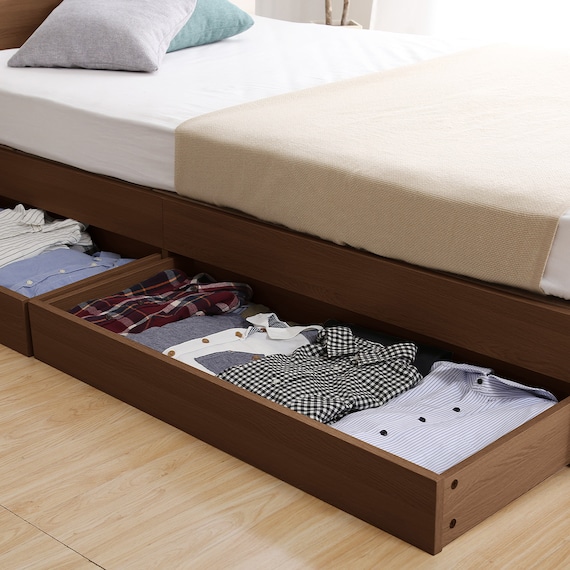 棚・コンセント付きチェストベッドフレーム(S WAL) 12枚目画像