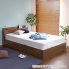 棚・コンセント付きチェストベッドフレーム(D WAL) 1枚目画像