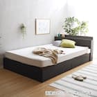 棚・コンセント付きチェストベッドフレーム(S DBR) 6枚目画像