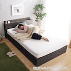 棚・コンセント付きチェストベッドフレーム(S DBR) 7枚目画像