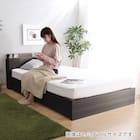 棚・コンセント付きチェストベッドフレーム(S DBR) 8枚目画像