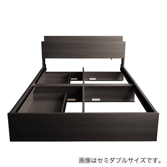 棚・コンセント付きチェストベッドフレーム(S DBR) 16枚目画像