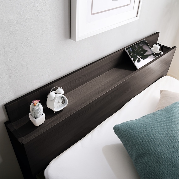 棚・コンセント付きチェストベッドフレーム(SD DBR) 14枚目画像