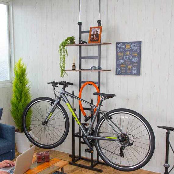 突っ張り自転車スタンド(BS821 BK) 2枚目画像