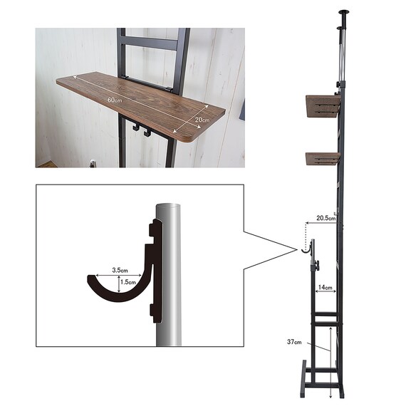 突っ張り自転車スタンド(BS821 BK) 18枚目画像
