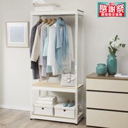 【METAL & WOOD】高耐荷重 ハンガーラック 幅81cm