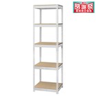 【METAL & WOOD】高耐荷重 シェルフ5段 幅51cm (ホワイト) 1枚目画像