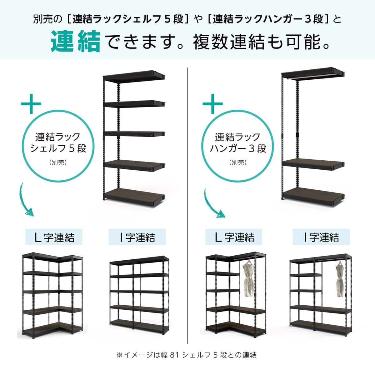 METAL & WOOD】高耐荷重 シェルフ5段 幅51cm (ホワイト) | ニトリ