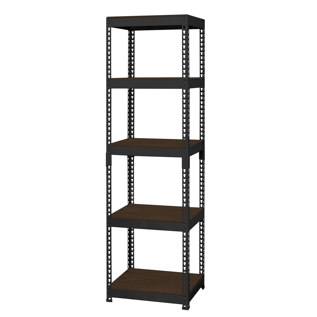 METAL & WOOD】高耐荷重 シェルフ5段 幅51cm (ブラック) | ニトリ
