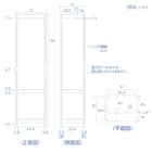 【METAL & WOOD】高耐荷重 ハンガーラック 幅51cm 3段(ブラック / メッシュボード付き) 5枚目画像