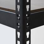 【METAL & WOOD】高耐荷重 ハンガーラック 幅51cm 3段(ブラック / メッシュボード付き) 6枚目画像