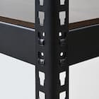 【METAL & WOOD】高耐荷重 ハンガーラック 幅51cm 3段(ブラック / メッシュボード付き) 6枚目画像