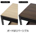 【METAL & WOOD】高耐荷重 ハンガーラック 幅51cm 3段(ブラック / メッシュボード付き) 9枚目画像
