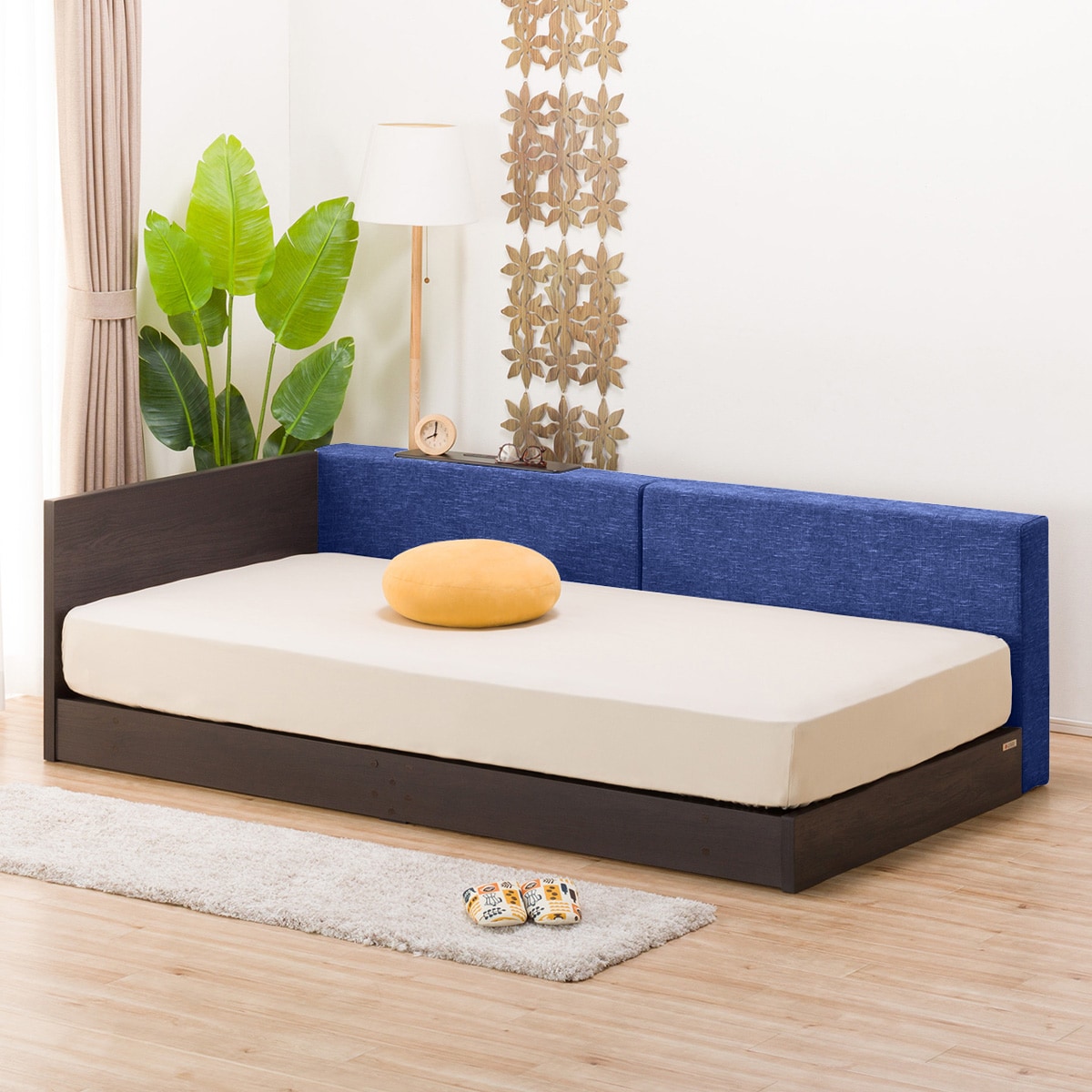 シングルフロアベッドフレーム クッションキャビネット2個 棚 コンセント 1 通販 ニトリネット 公式 家具 インテリア通販