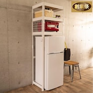 【METAL & WOOD】高耐荷重 冷蔵庫・ゴミ箱上ラック 幅62cm【期間限定価格:11/28~1/5まで】