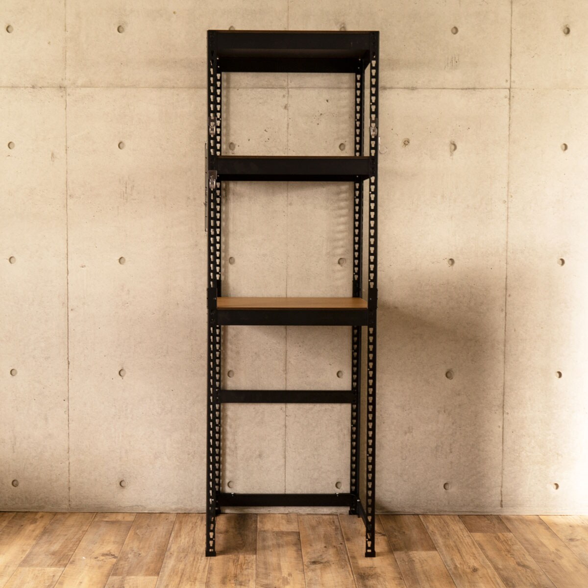 METAL & WOOD】高耐荷重 冷蔵庫・ゴミ箱上ラック 幅62cm (ブラック