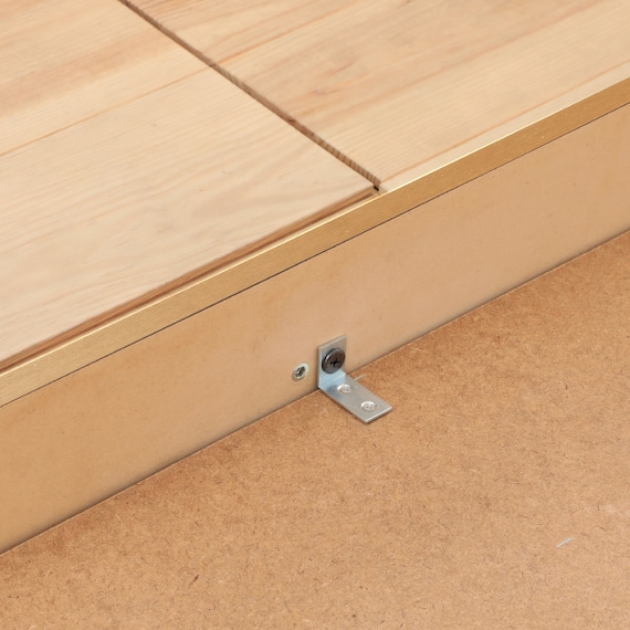 シングル棚・照明・コンセント付きフロアベッドフレーム(KWNJ NA) 7枚目画像