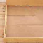 シングル棚・照明・コンセント付きフロアベッドフレーム(KWNJ NA) 12枚目画像