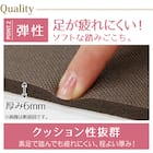 弾力感が心地よい拭けるトイレマット 厚み6mm(ドローレス) 3枚目画像
