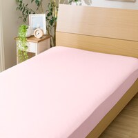 薄型マットレス用 ベッドパッド ボックスシーツ2点セット シングル(ピンク)
