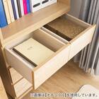 天然木突板 キャスター付きチェスト (幅70cm BOR BR) 7枚目画像