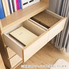 天然木突板 キャスター付きチェスト (幅70cm BOR BR) 7枚目画像