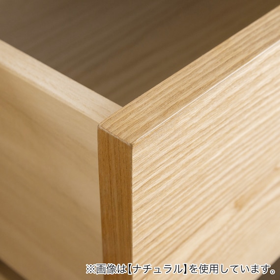 天然木突板 キャスター付きチェスト (幅70cm BOR BR) 11枚目画像