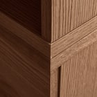 天然木突板 キャスター付きチェスト (幅70cm BOR BR) 16枚目画像