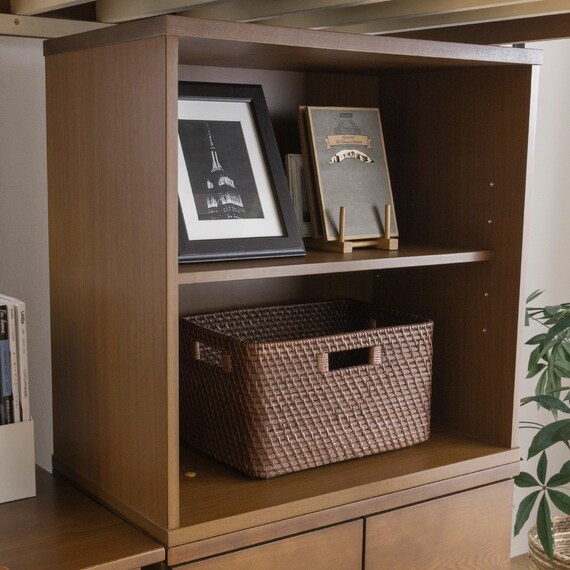 天然木突板 シンプルシェルフ(幅70cm BOR BR)) 12枚目画像