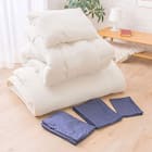 カバー付き吸汗ボリューム組布団6点セット スモールシングル(NV SS) 1枚目画像