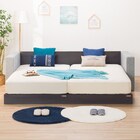 シングルフロアベッド2台セット+クッションキャビネット2個(グレー) 2枚目画像