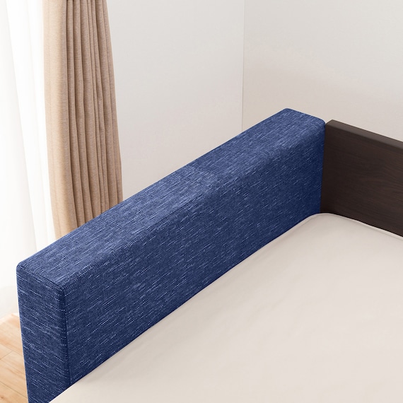 シングルフロアベッド2台セット+クッションキャビネット2個(ネイビー) 5枚目画像