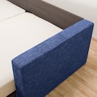 シングルフロアベッド2台セット+クッションキャビネット2個(ネイビー) 6枚目画像