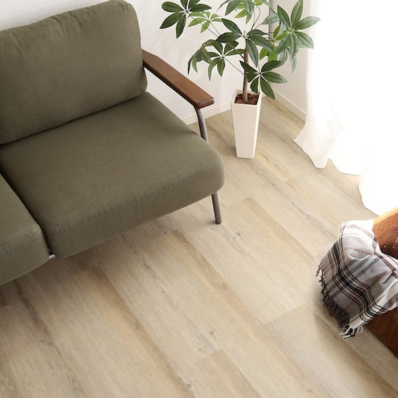 はめ込み式フロアタイル 48枚(シャビーオーク 約6畳分) 3枚目画像