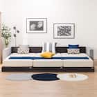 シングルフロアベッド3台セット+クッションキャビネット2個(グレー) 2枚目画像