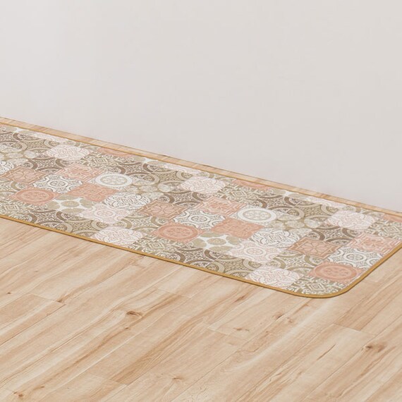 撥水・抗菌・防カビ・床暖対応キッチンマット フチあり(S-1416 80X150cm) 1枚目画像