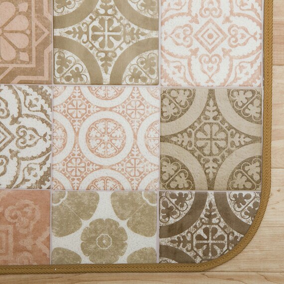 撥水・抗菌・防カビ・床暖対応キッチンマット フチあり(S-1416 80X150cm) 3枚目画像