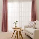 【一人暮らし・寝室に】外から見えにくいミラーレース付 遮光2級・遮熱カーテン4枚セット( エコオアシス ローズ 150X200cmセット) 2枚目画像