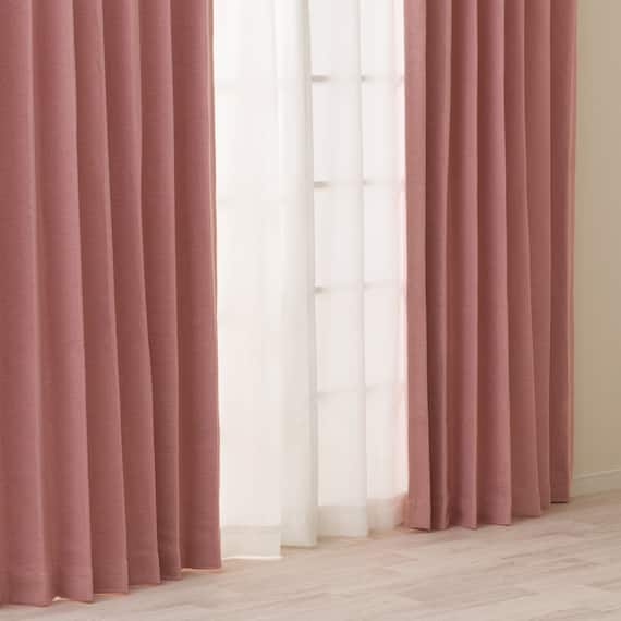 【一人暮らし・寝室に】外から見えにくいミラーレース付 遮光2級・遮熱カーテン4枚セット( エコオアシス ローズ 150X200cmセット) 15枚目画像