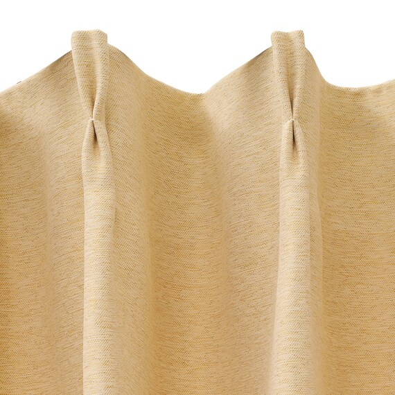 【一人暮らし・寝室に】外から見えにくいミラーレース付 遮光2級・遮熱カーテン4枚セット(エコオアシス イエロー 100X135cmセット) 14枚目画像