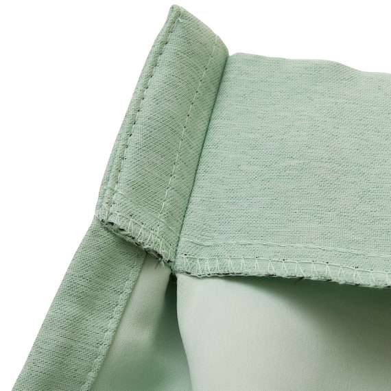 【一人暮らし・寝室に】外から見えにくいミラーレース付 遮光2級・遮熱カーテン4枚セット( エコオアシス グリーン 100X220cmセット) 17枚目画像