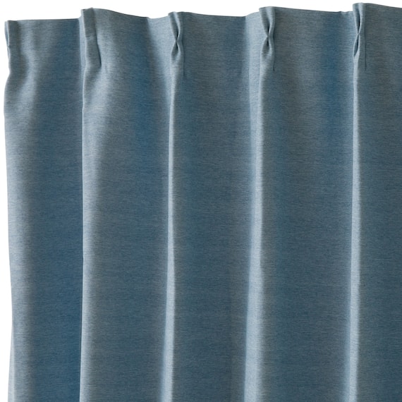 【一人暮らし・寝室に】外から見えにくいミラーレース付 遮光1級・遮熱カーテン4枚セット(エコオアシス ブルー 100X110cmセット) 16枚目画像