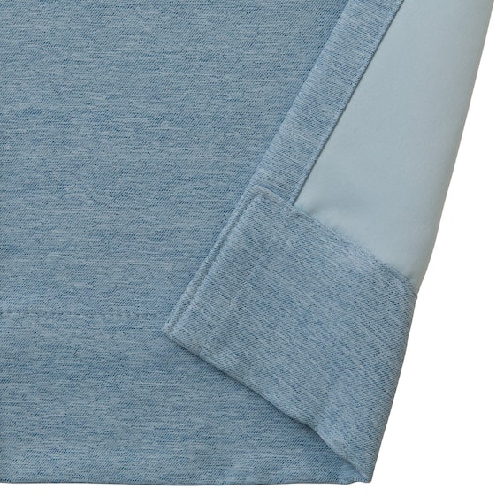 【一人暮らし・寝室に】外から見えにくいミラーレース付 遮光1級・遮熱カーテン4枚セット(エコオアシス ブルー 100X110cmセット) 18枚目画像