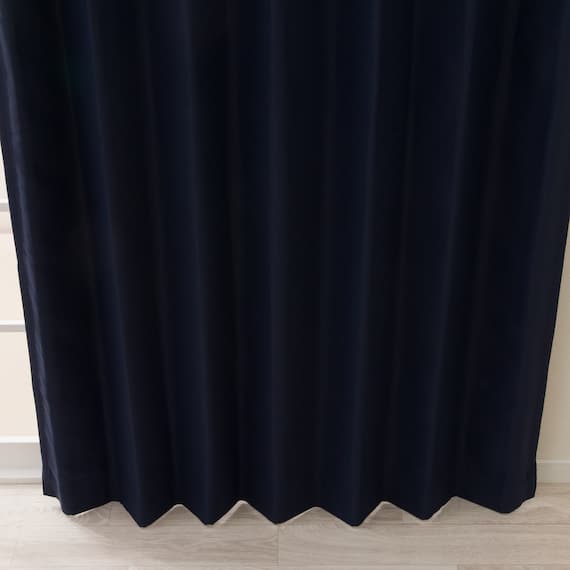 【一人暮らし・寝室に】外から見えにくいミラーレース付 遮光1級・遮熱カーテン4枚セット(エコオアシス ネイビー 100X178cmセット) 19枚目画像