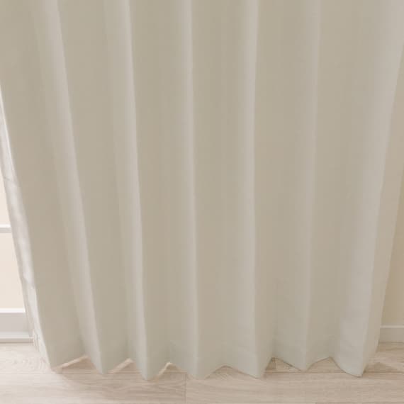 【一人暮らし・寝室に】外から見えにくいミラーレース付 遮光2級・遮熱カーテン4枚セット(エコオアシス ホワイト 100X185cmセット) 19枚目画像