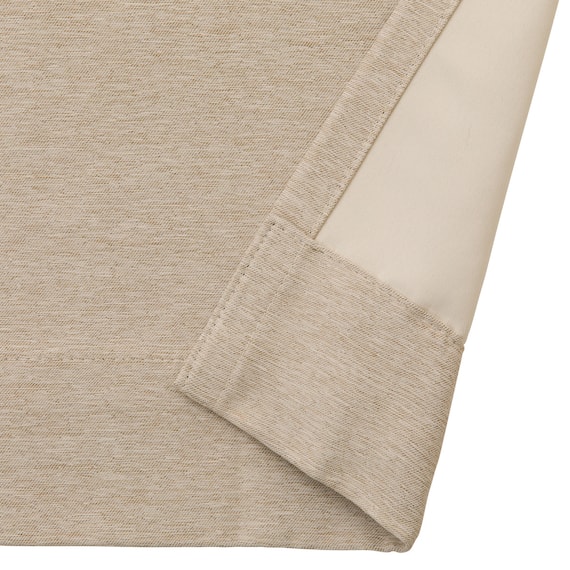 【一人暮らし・寝室に】外から見えにくいミラーレース付 遮光2級・遮熱カーテン4枚セット( エコオアシス ベージュ 100X215cmセット) 18枚目画像