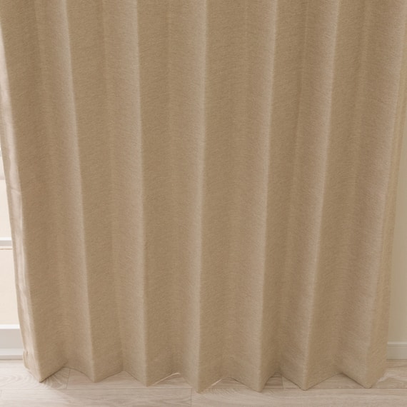 【一人暮らし・寝室に】外から見えにくいミラーレース付 遮光2級・遮熱カーテン4枚セット( エコオアシス ベージュ 100X215cmセット) 20枚目画像