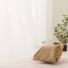 【一人暮らし・寝室に】外から見えにくいミラーレース付 遮光2級・遮熱カーテン4枚セット( エコオアシス ベージュ 100X215cmセット) 23枚目画像