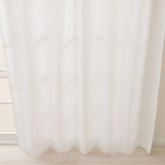 【一人暮らし・寝室に】外から見えにくいミラーレース付 遮光2級・遮熱カーテン4枚セット( エコオアシス ベージュ 100X215cmセット) 28枚目画像