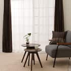 【一人暮らし・寝室に】外から見えにくいミラーレース付 遮光1級・遮熱カーテン4枚セット( エコオアシス ダークモカ 150X190cmセット) 2枚目画像